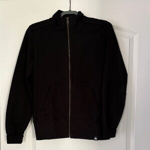 American Giant Men's Dark Zip-Up Bomber Sweater Jacket